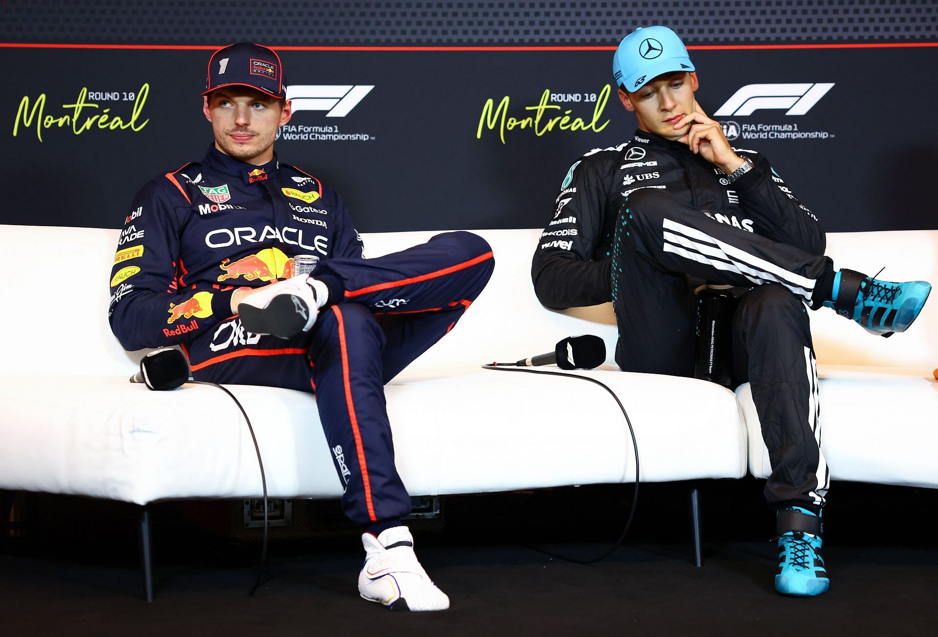 Max Verstappen and George Russell at the F1 Grand Prix of Canada - Qualifying - Source: Getty